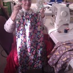 Mimi and the 1st dress made